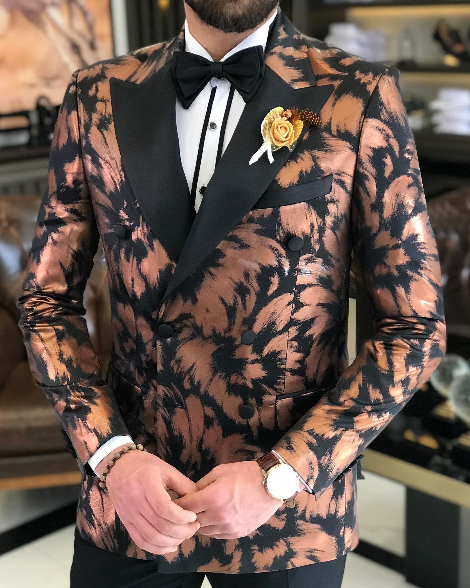 Bronze Double Breasted Tuxedo 2-Piece