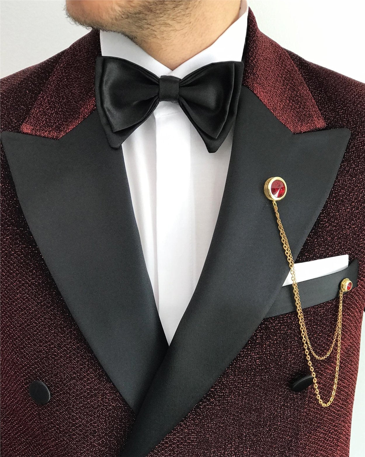 Bordeaux Double Breasted Tuxedo 2-Piece