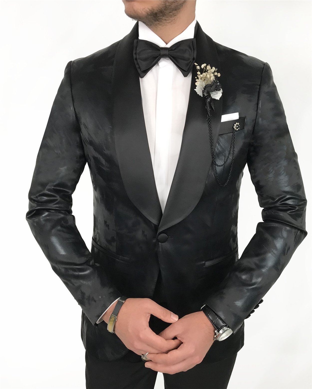 Black Slim-Fit Tuxedo 2-Piece