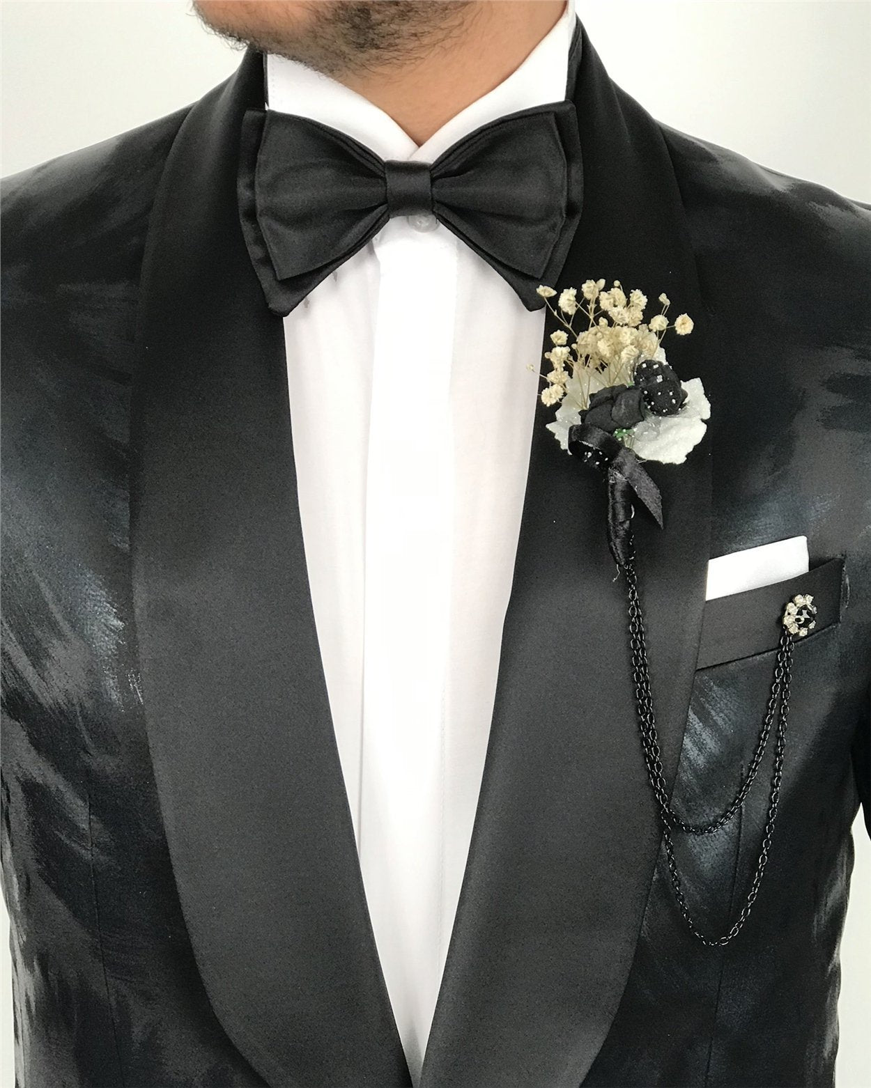 Black Slim-Fit Tuxedo 2-Piece