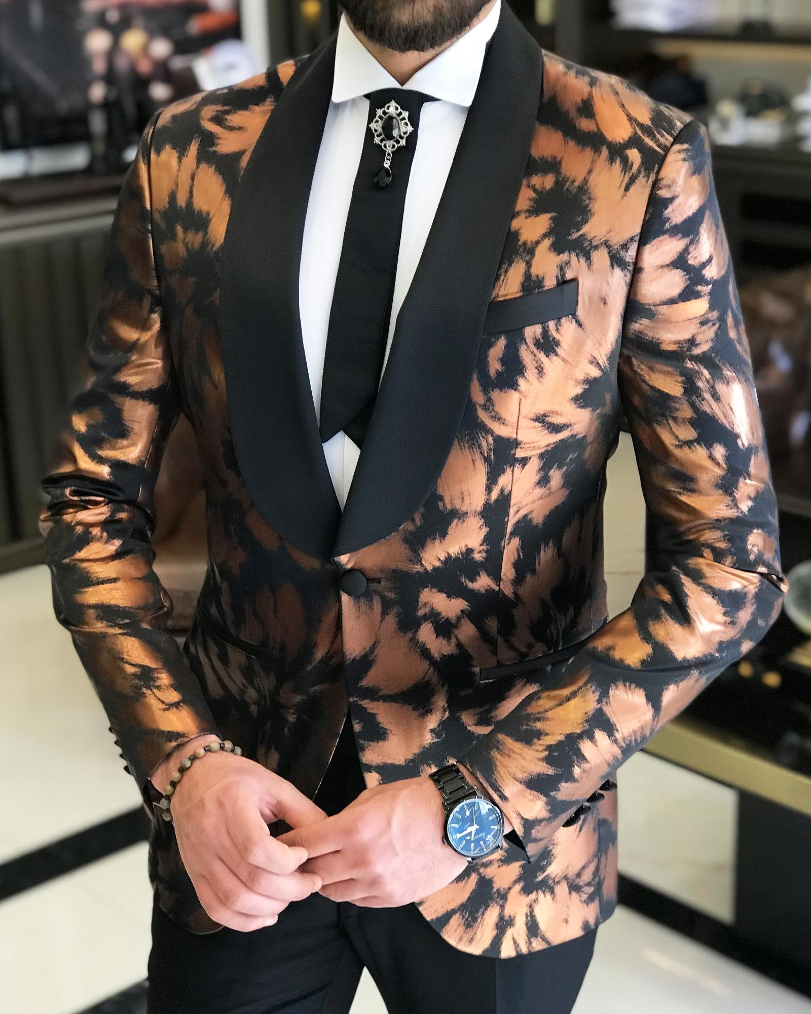 Bronze Slim-Fit Tuxedo 2-Piece