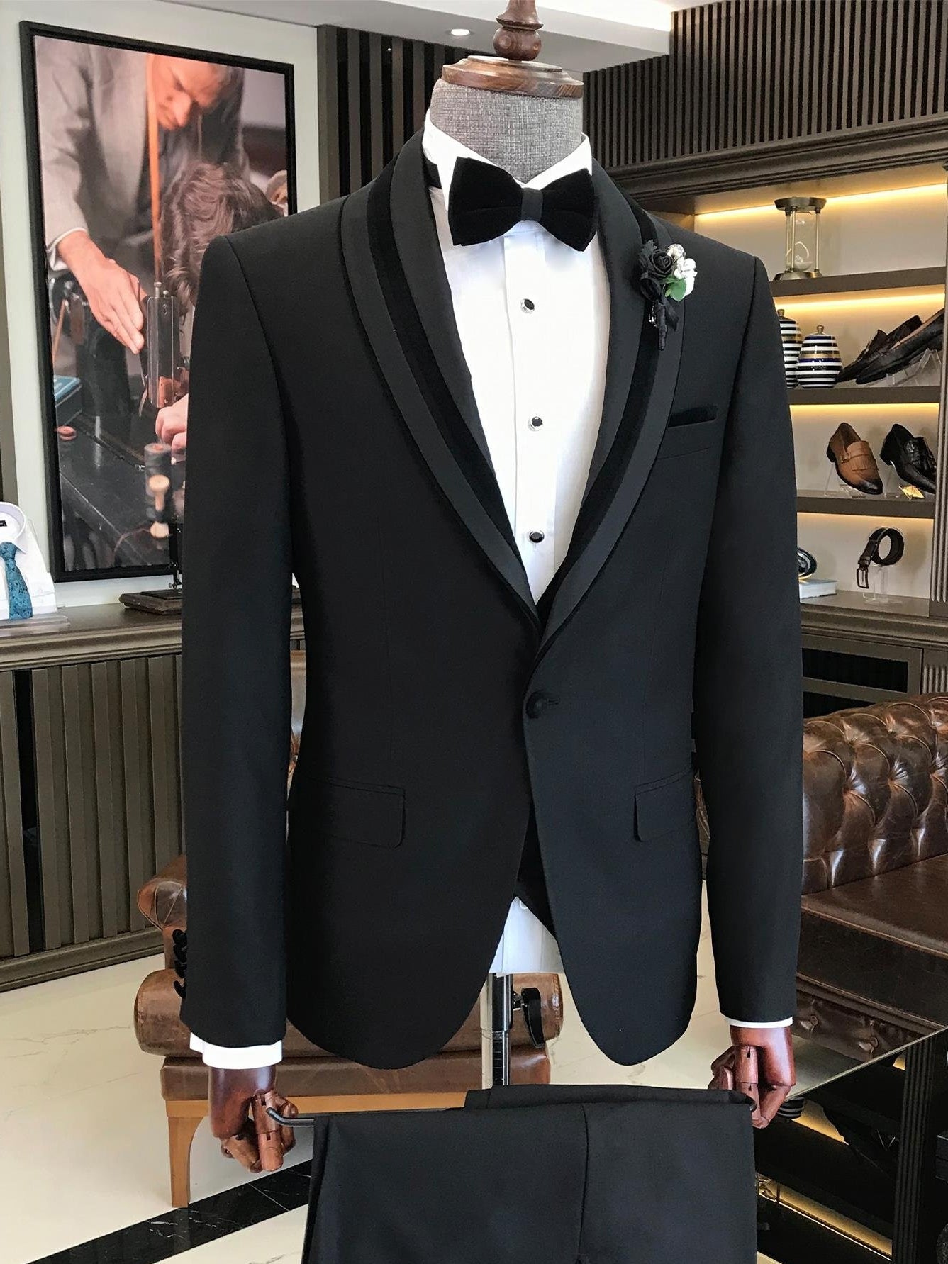 Black Slim-Fit Tuxedo 3-Piece