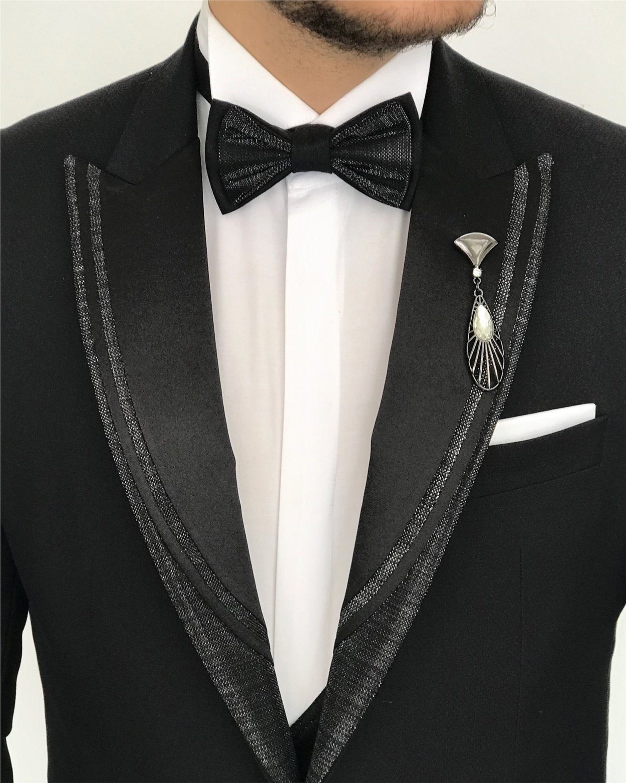 Black Slim-Fit Tuxedo 3-Piece