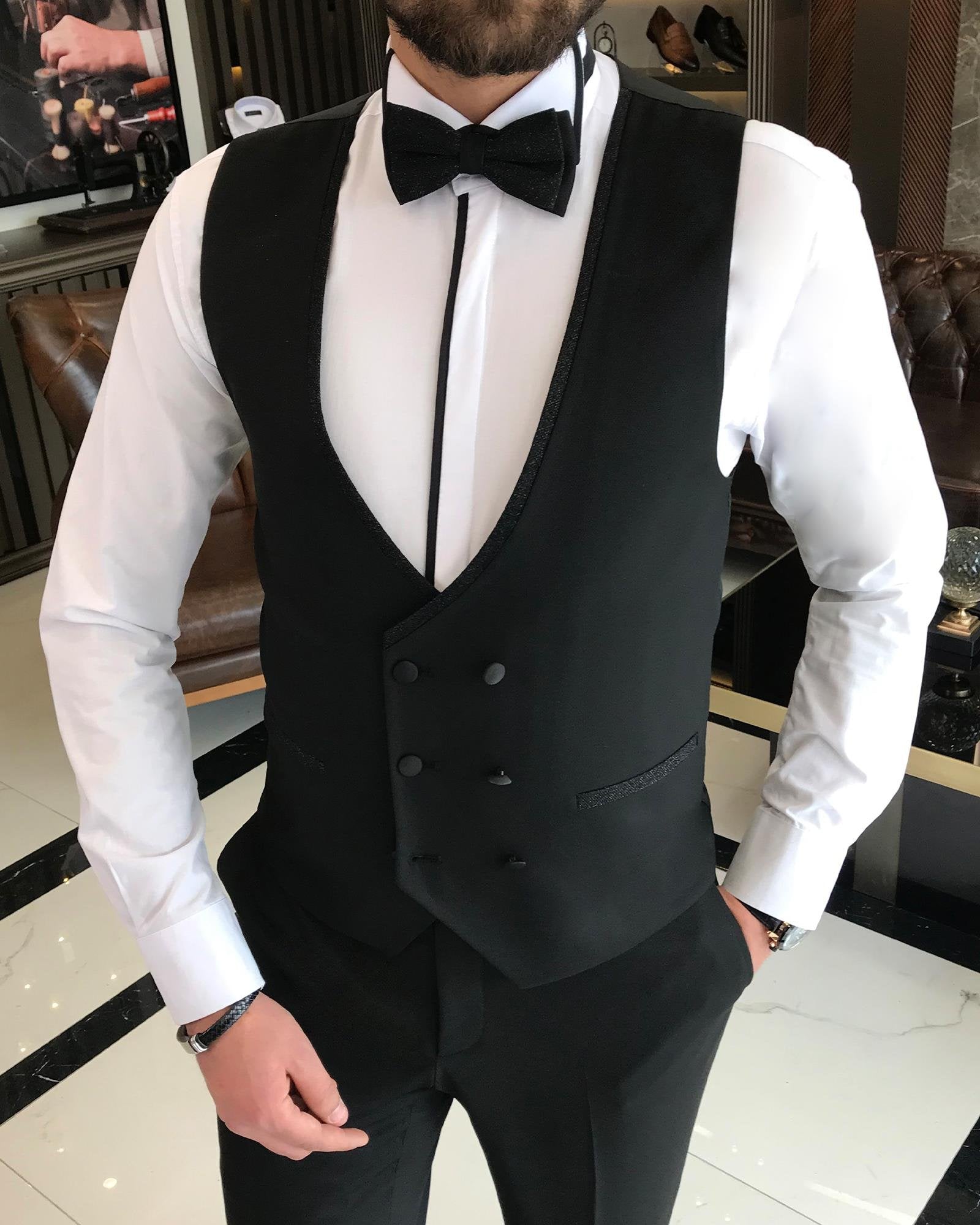 Black Slim-Fit Tuxedo 3-Piece