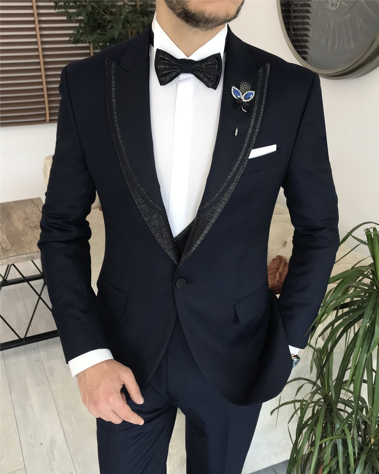 Navy Slim-Fit Tuxedo 3-Piece