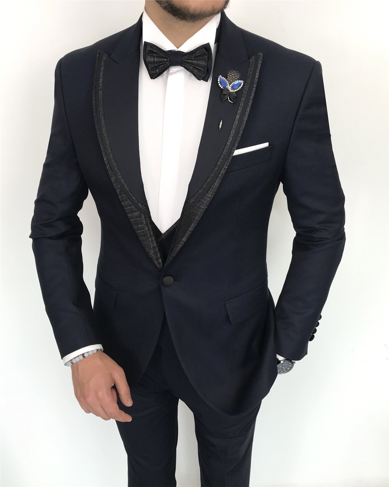 Navy Slim-Fit Tuxedo 3-Piece