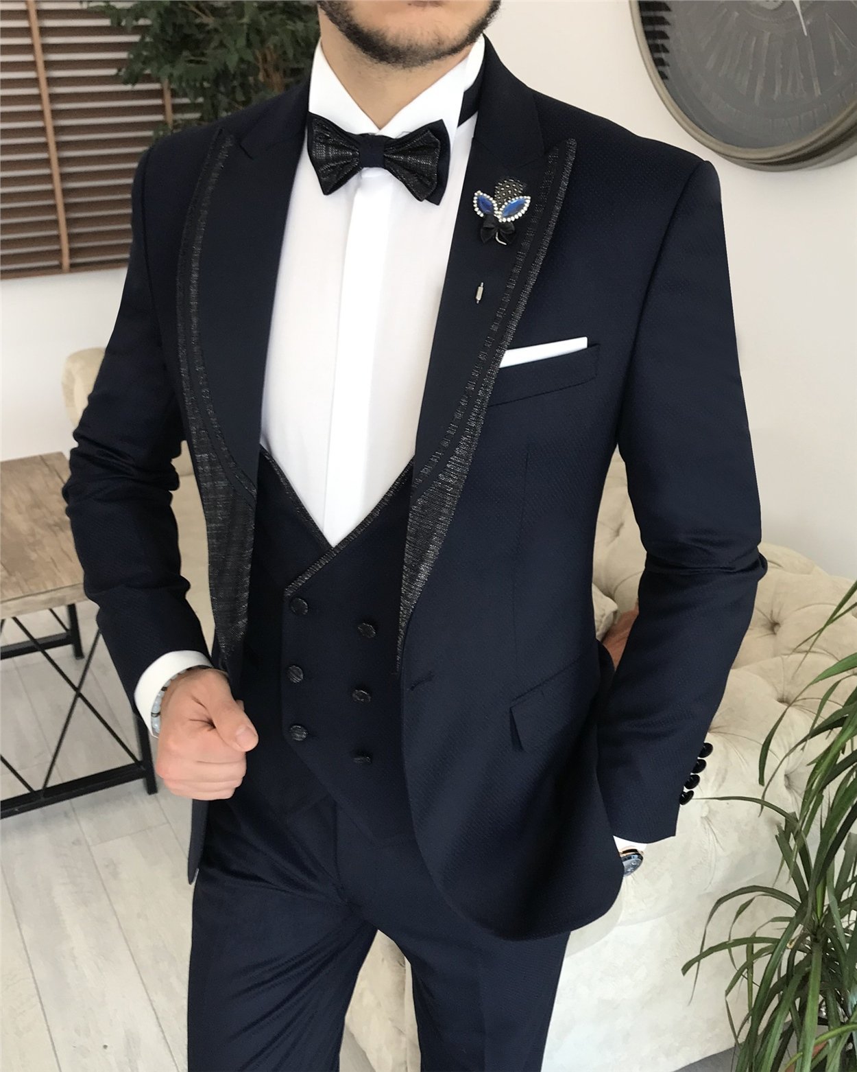 Navy Slim-Fit Tuxedo 3-Piece