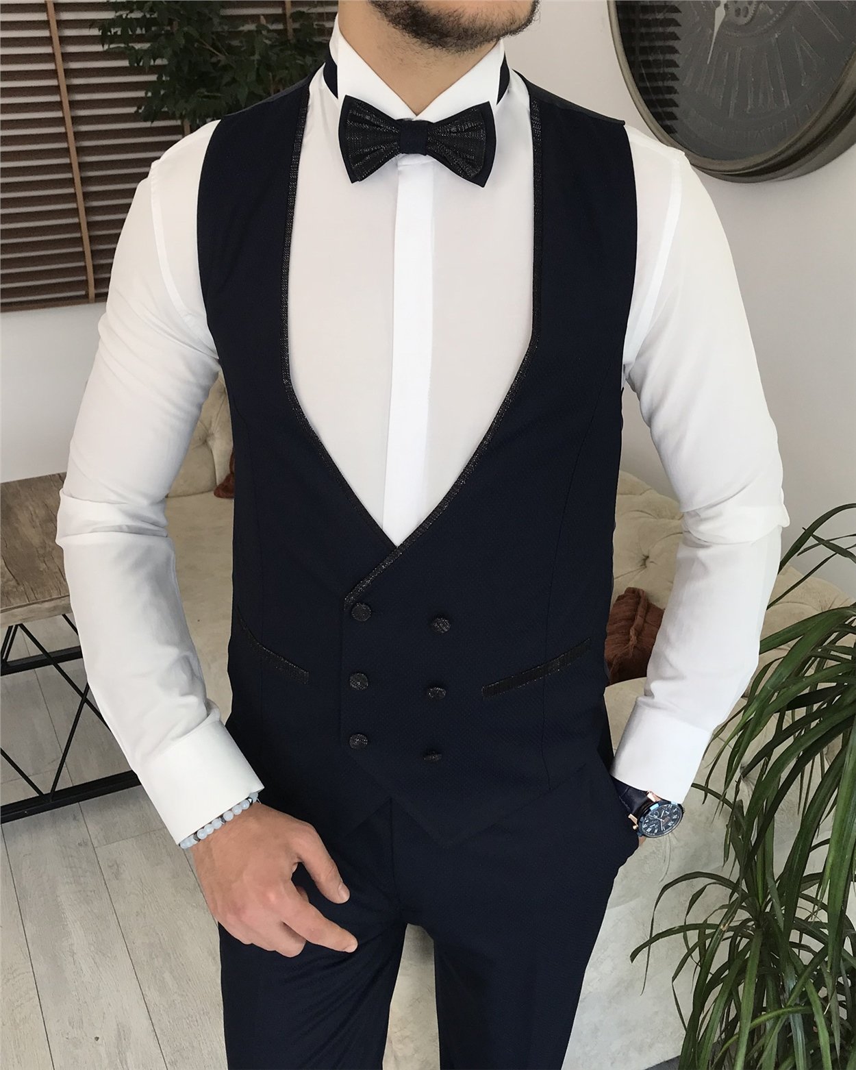 Navy Slim-Fit Tuxedo 3-Piece