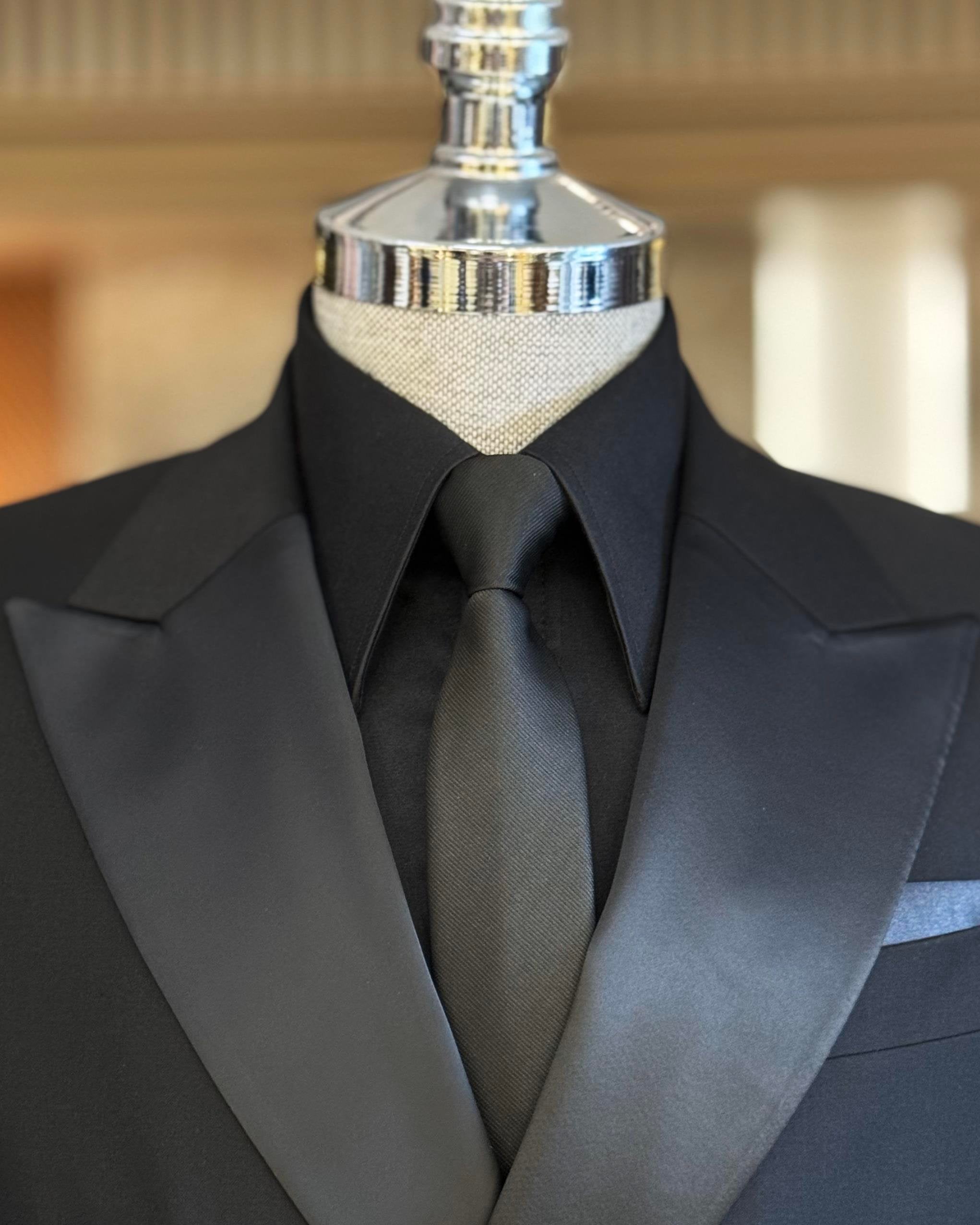 Black Double Breasted Tuxedo 2-Piece