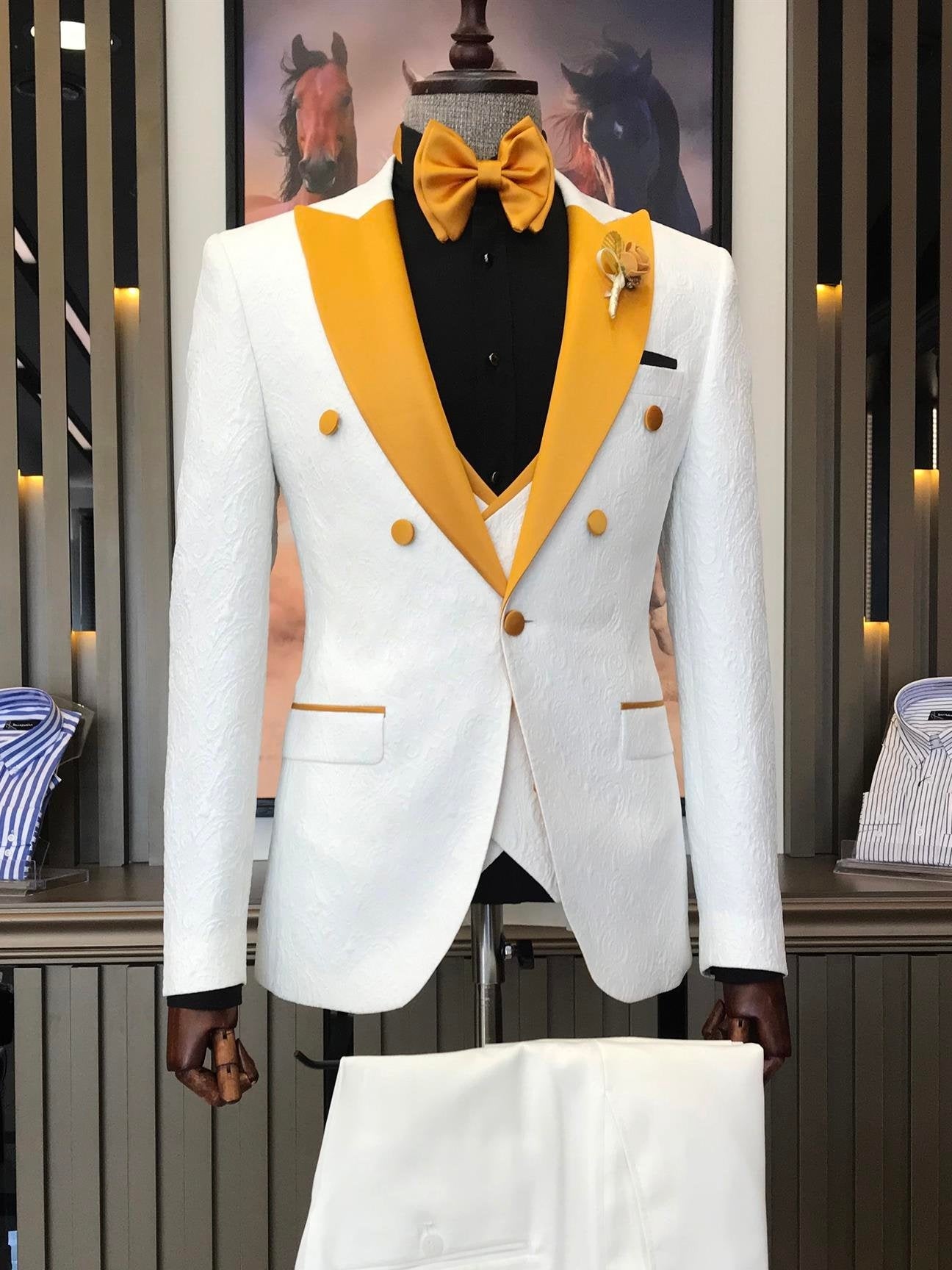 White Slim-Fit Tuxedo 3-Piece