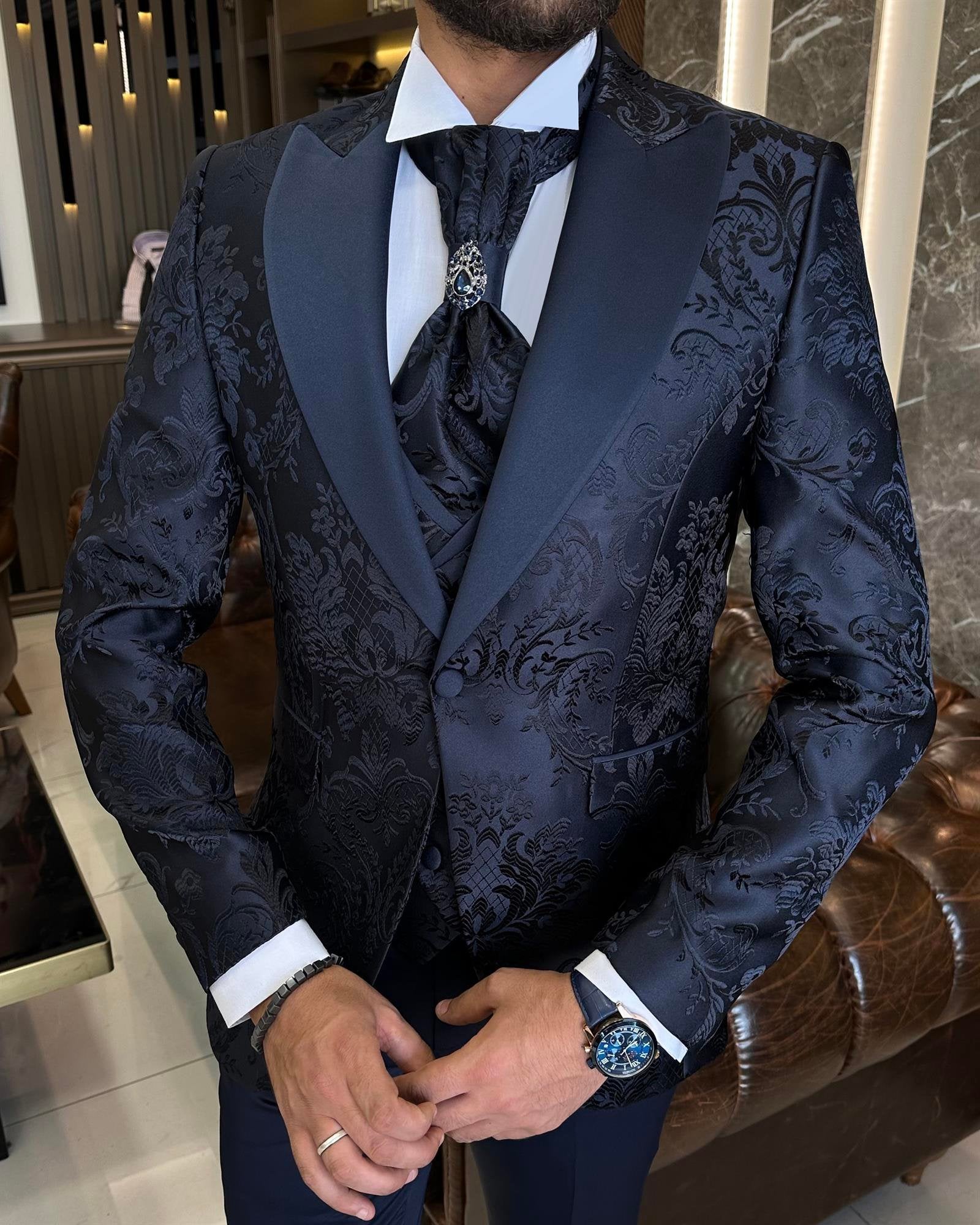 Navy Slim-Fit Tuxedo 3-Piece