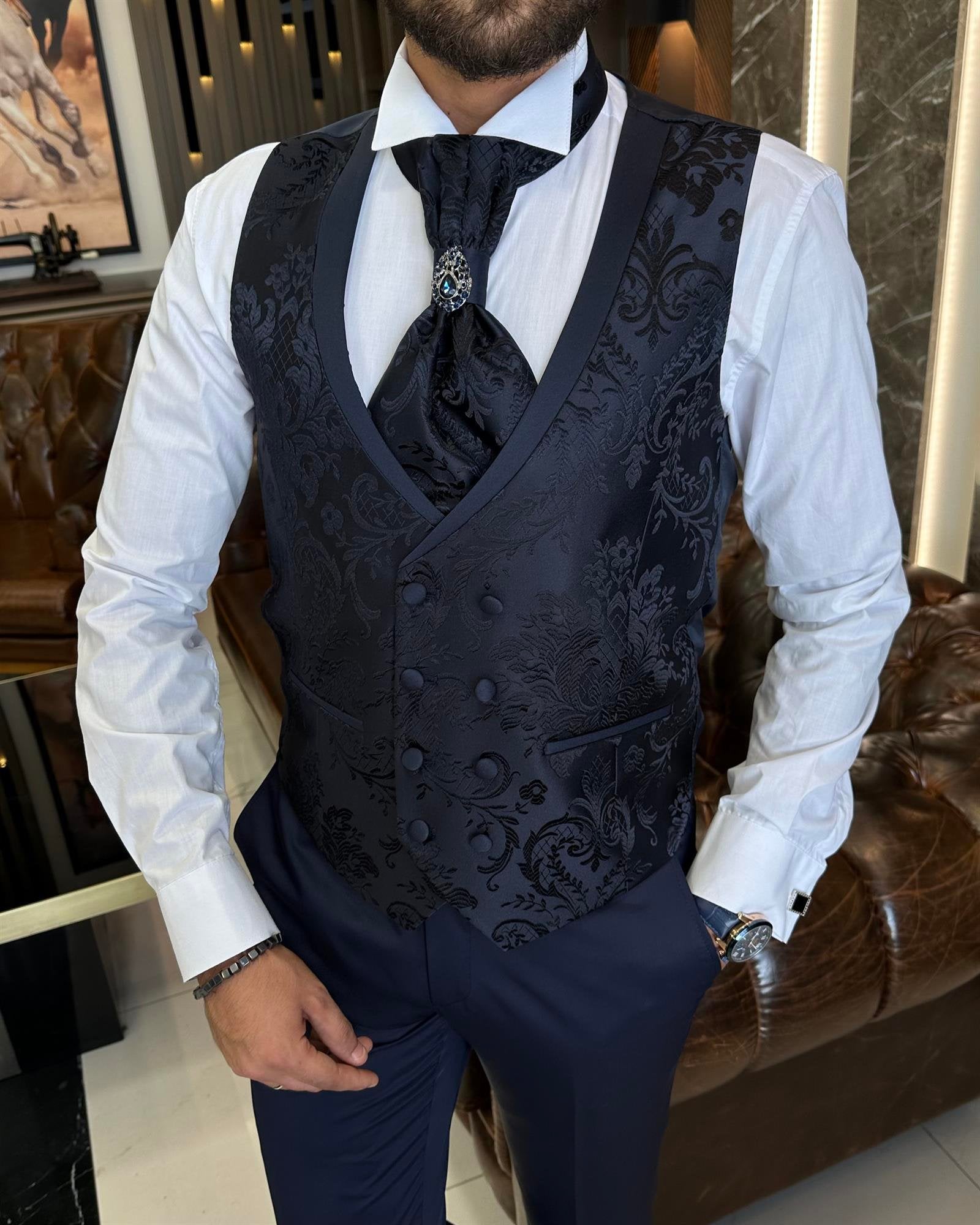 Navy Slim-Fit Tuxedo 3-Piece