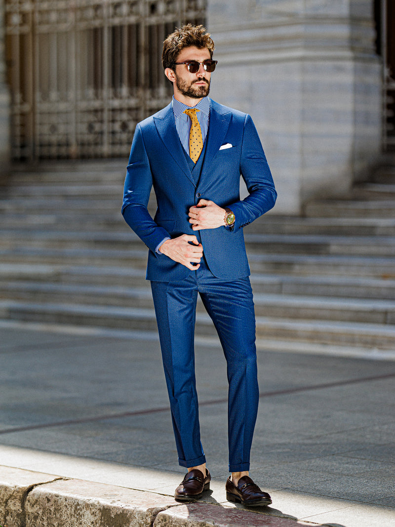 Blue Slim-Fit Suit 3-Piece