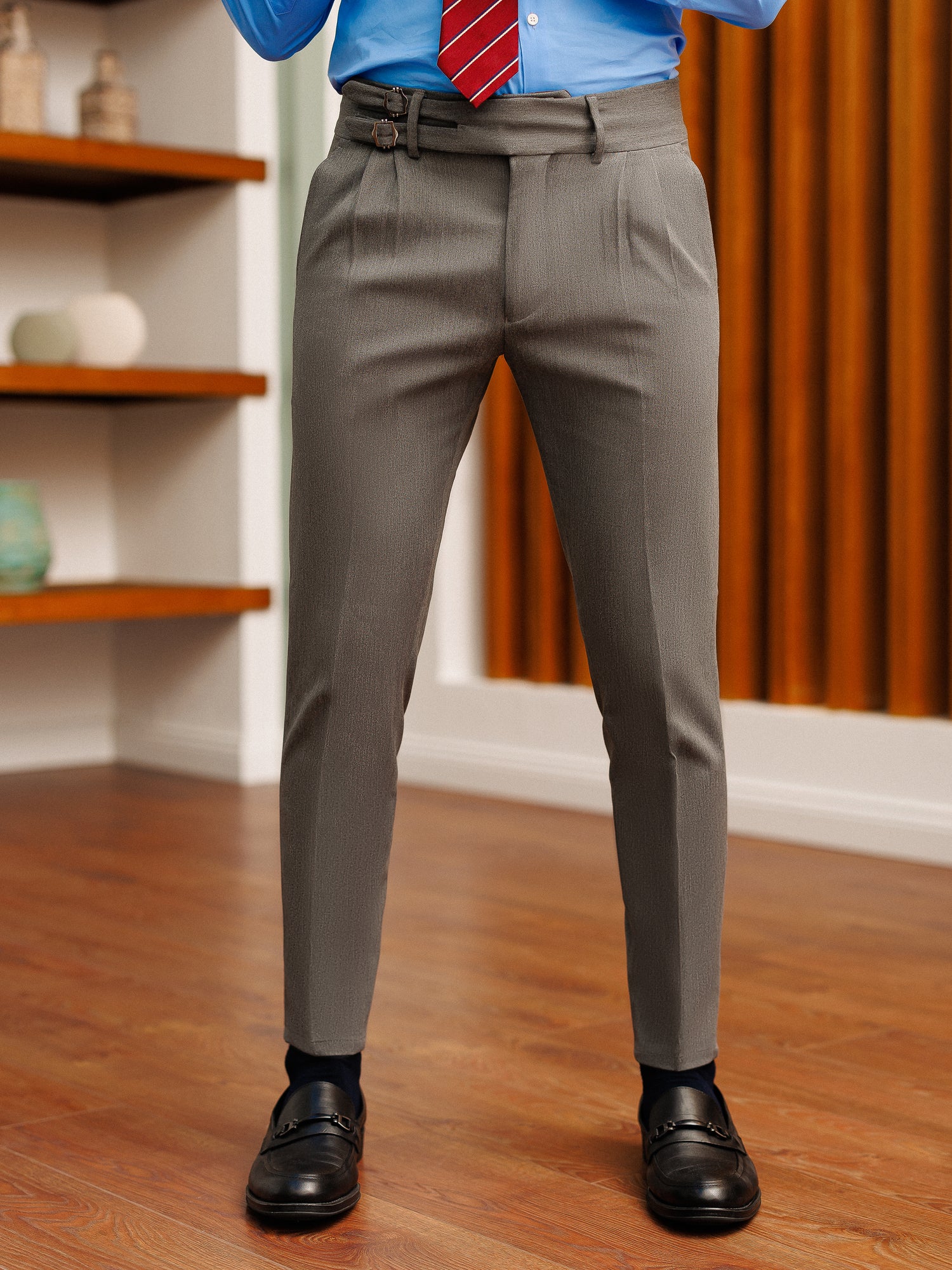 Dark Grey Slim-Fit Pants