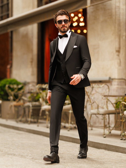 Black Slim-Fit Tuxedo 3-Piece