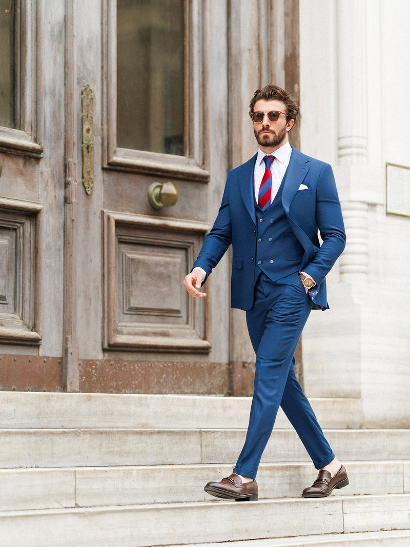 Blue Slim-Fit Suit 3-Piece