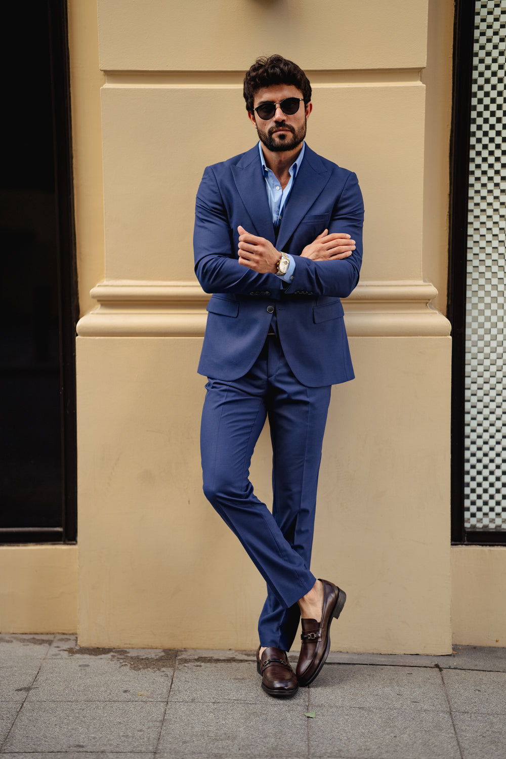 Blue Slim-Fit Suit 3-Piece