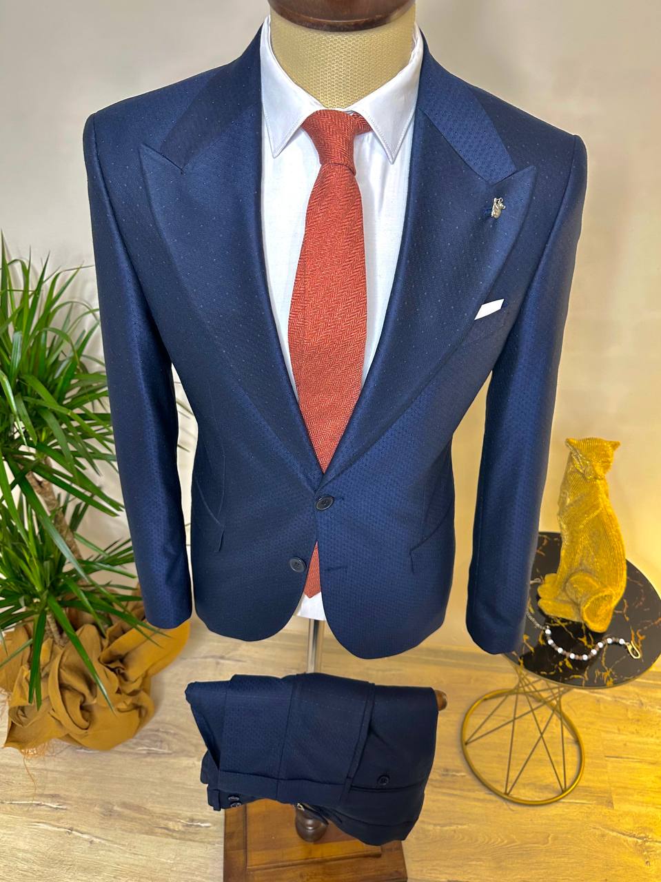 Navy Slim-Fit Suit 2-Piece