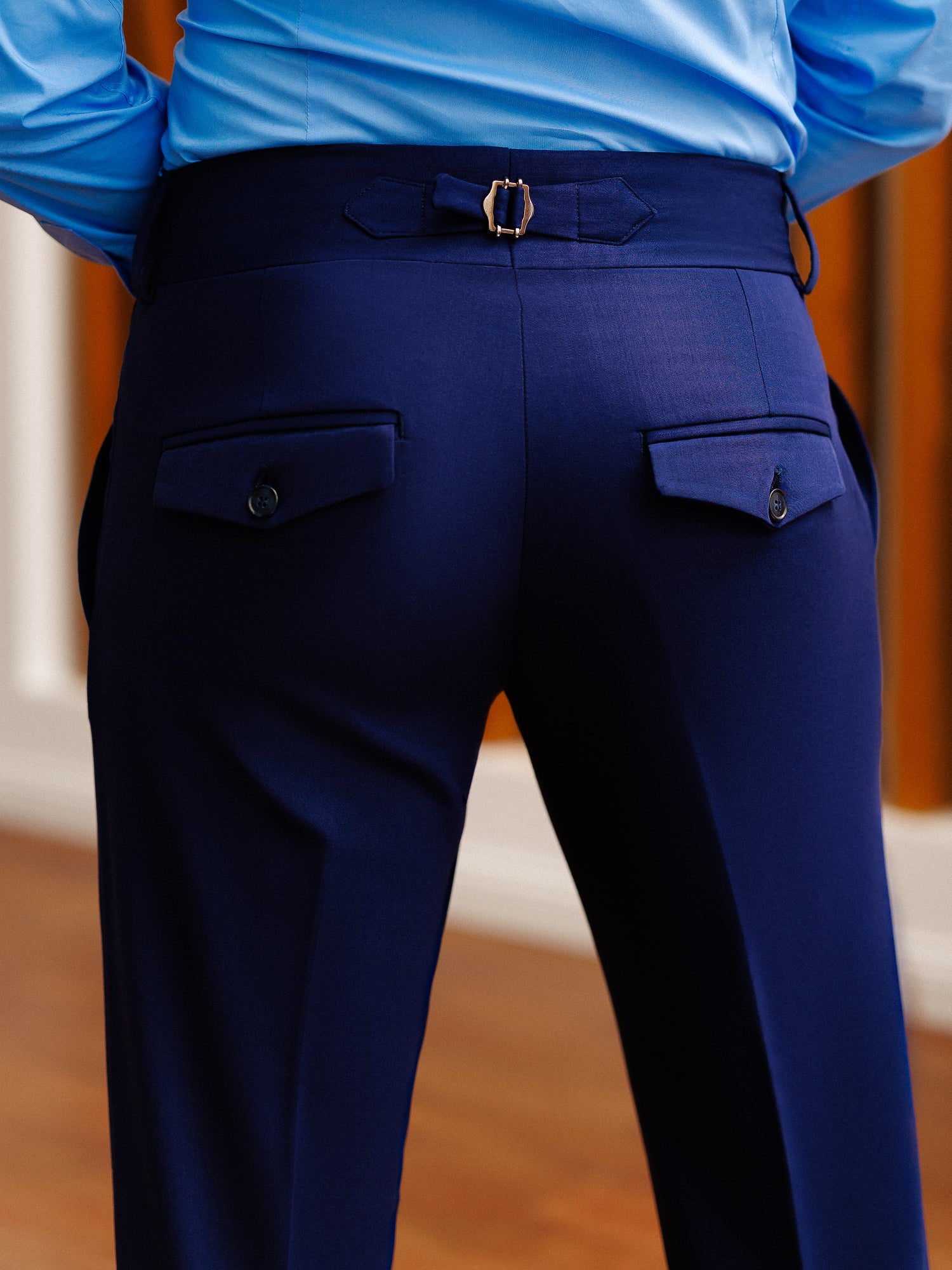 Navy Slim-Fit Pants